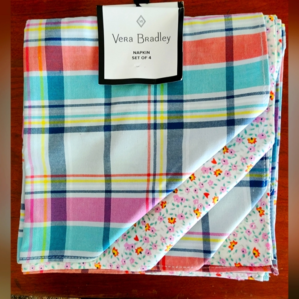 NWT Vera Bradley Cloth Table Napkins set of 4